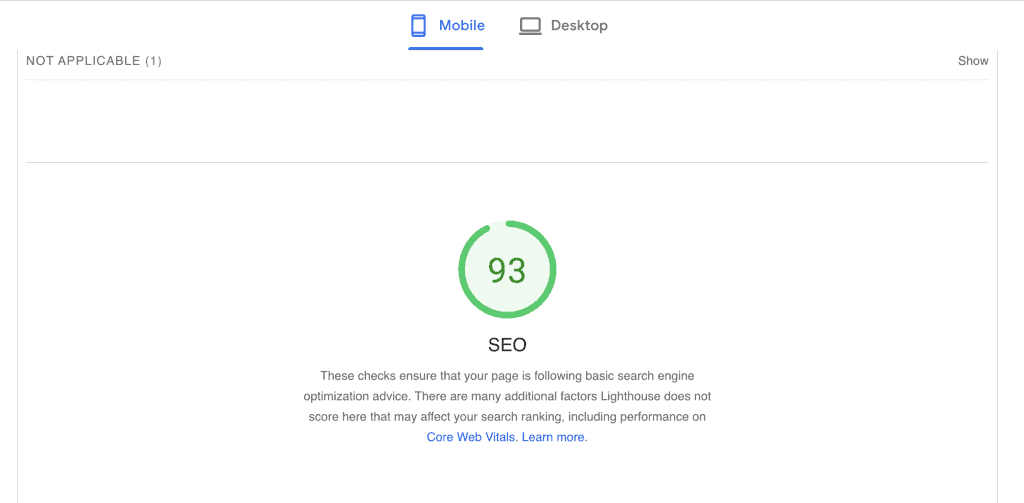 Google PageSpeed SEO