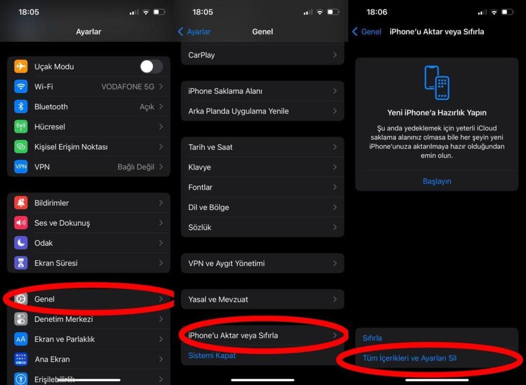 Adım Adım iPhone Sıfırlama