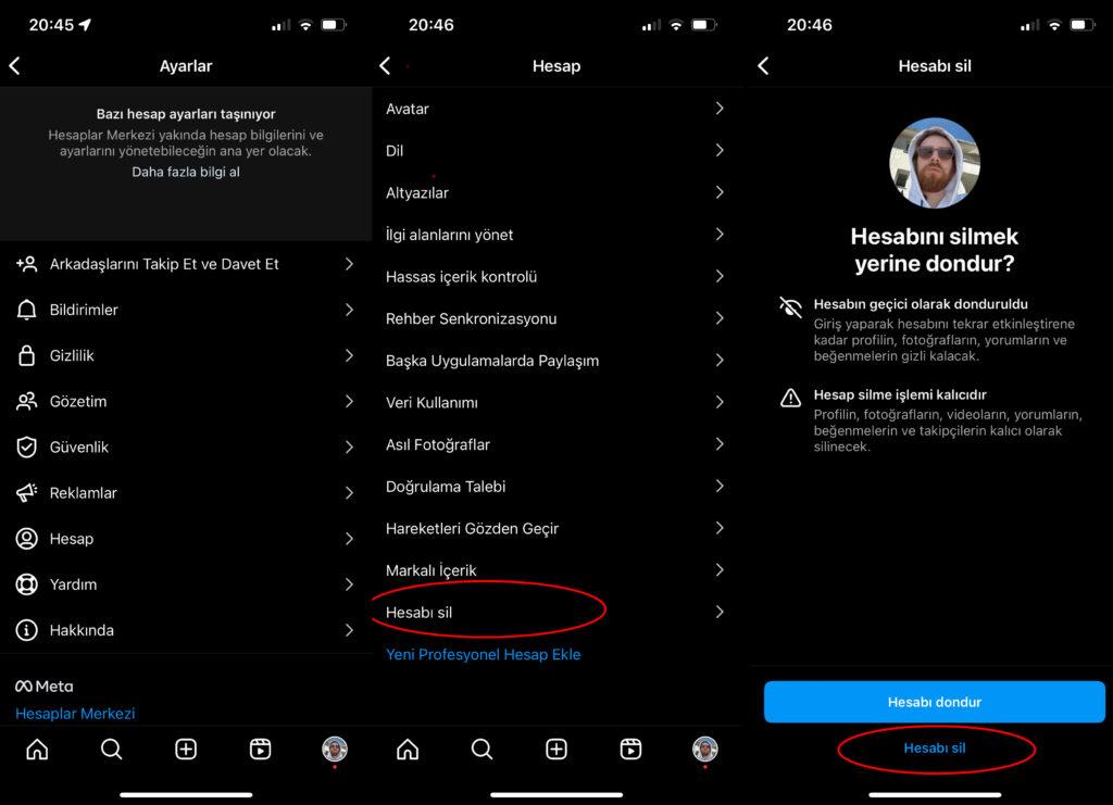 Instagram Hesap Silme İşlemi