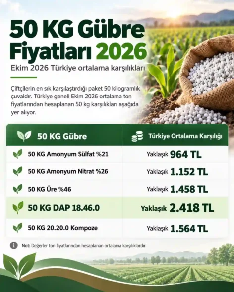 50 KG Gübre Fiyatları