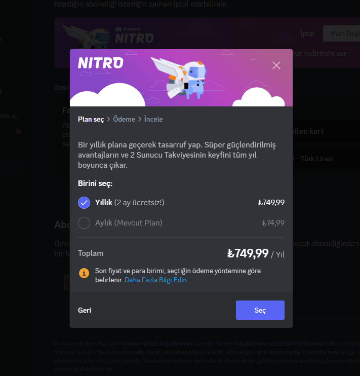 Discord Nitro Ücreti