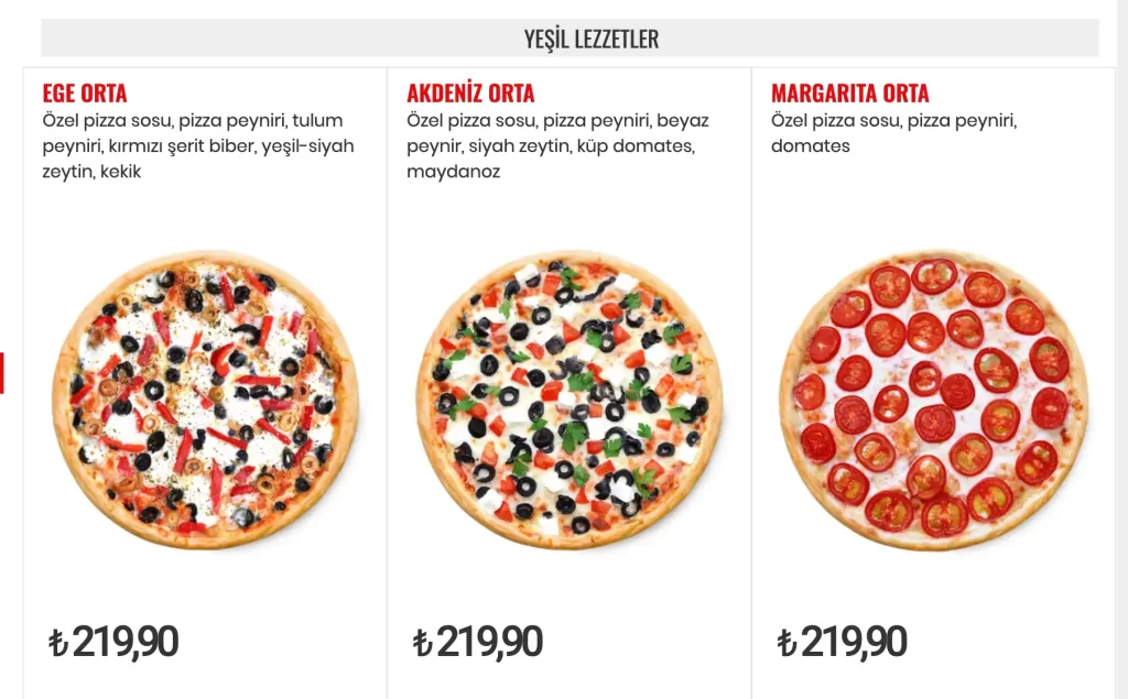 Pasaport Pizza Orta Boy Fiyatları