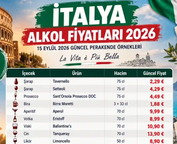 İtalya Alkol Fiyatları