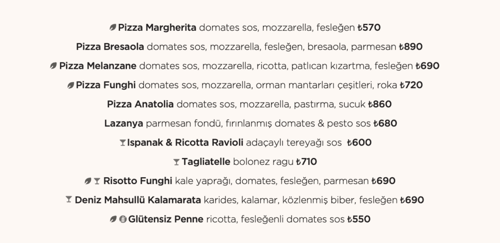 Divan Brasserie Menü Fiyatları