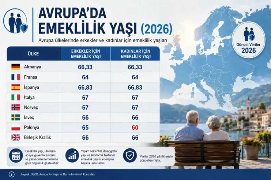Avrupa'da Emeklilik Yaşı (2026)