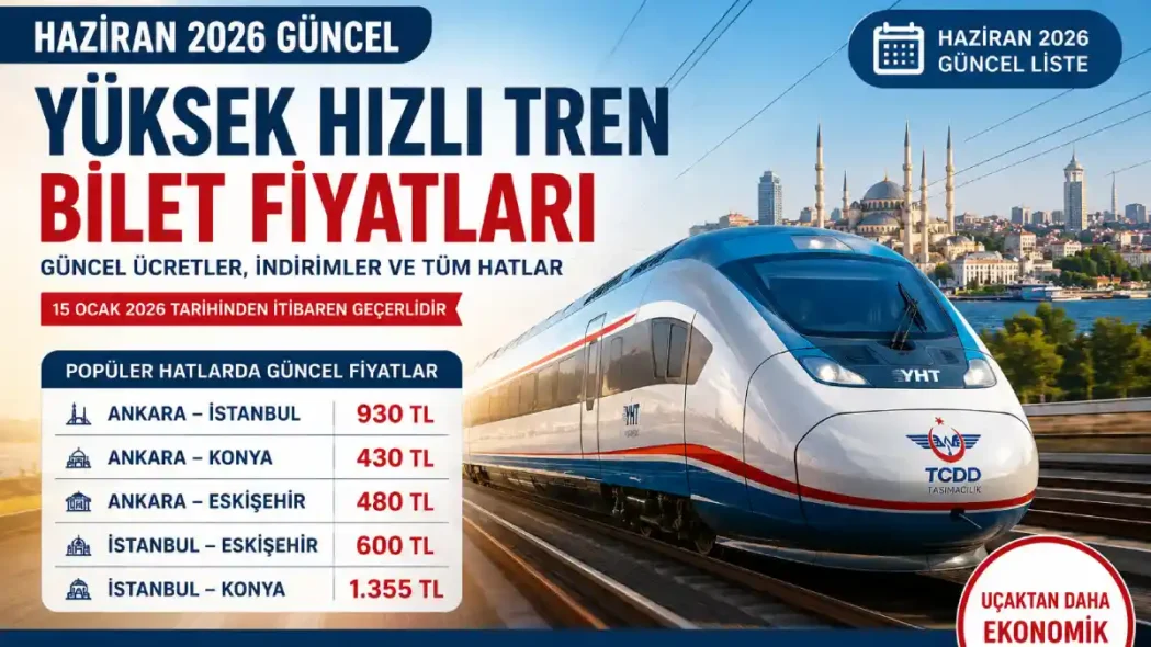 Yüksek Hızlı Tren Bilet Fiyatları