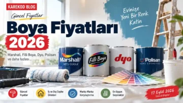 Boya fiyatları 2026 Marshall Filli Boya Dyo Polisan karşılaştırması