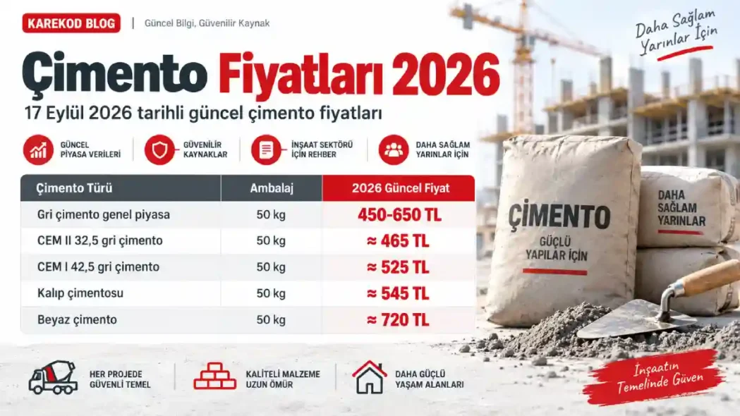 Güncel Çimento Fiyatları