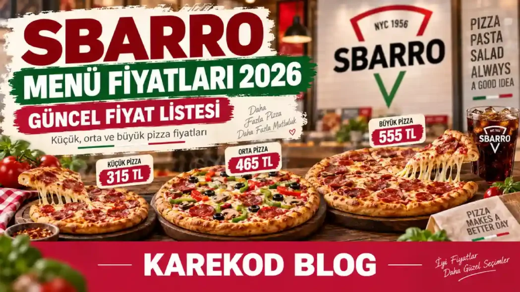 Sbarro Menü Fiyatları