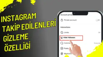 Instagram Takip Edilenleri Gizleme Özelliği