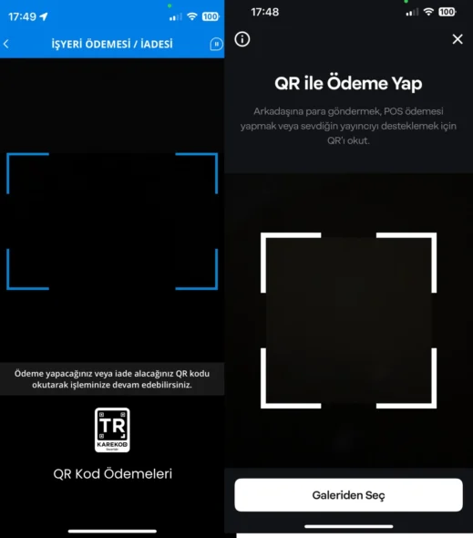 QR Kod Ödemeleri