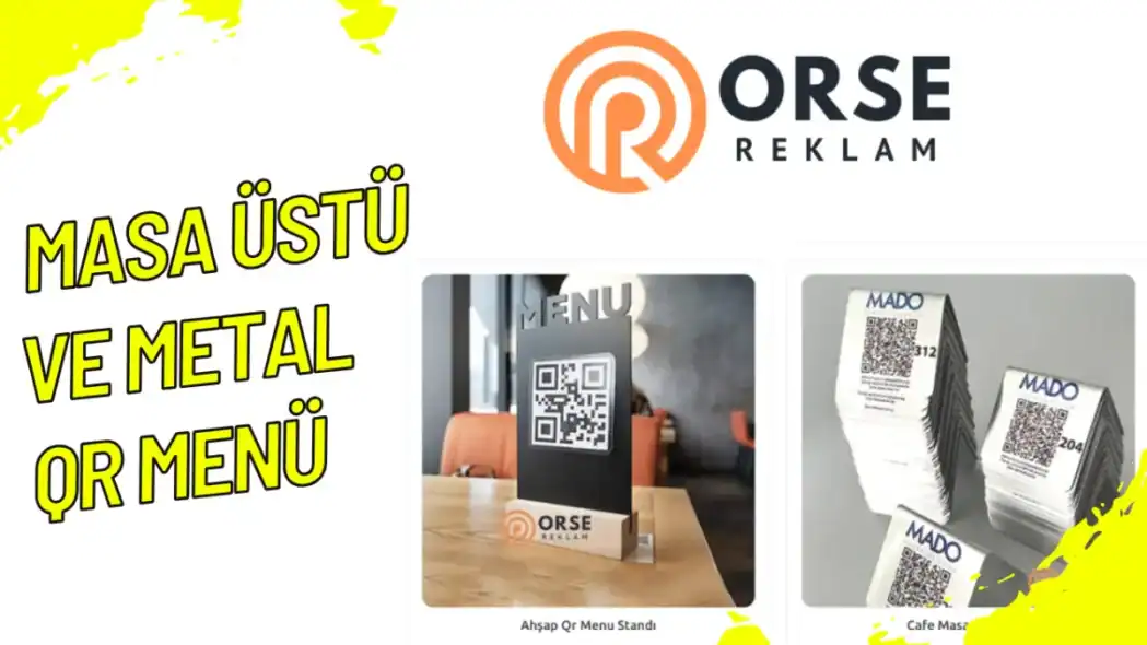 QR Menü Masa Üstü