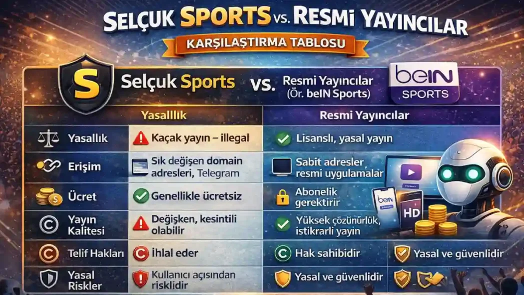 Selçuk Sports vs. Resmi Yayın Kanalları