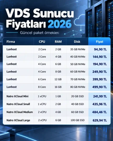 VDS Sunucu Fiyatları