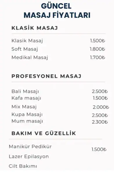 Güncel Masaj Fiyatları