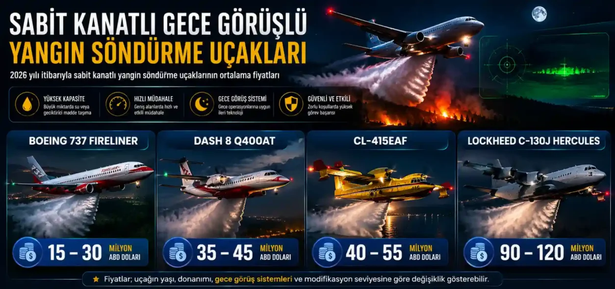 Gece Görüşlü Yangın Söndürme Uçakları