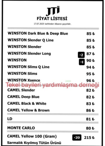 JTI Fiyat Listesi