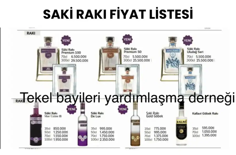 Zamlı Saki Rakı Fiyat Listesi