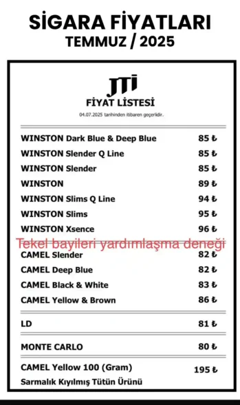 Güncel Sigara Fiyatları