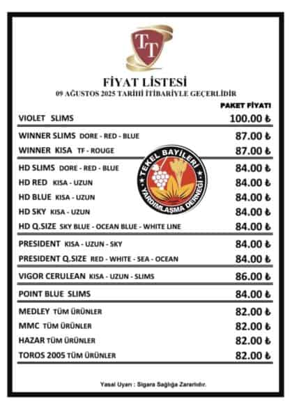 TT Fiyat Listesi