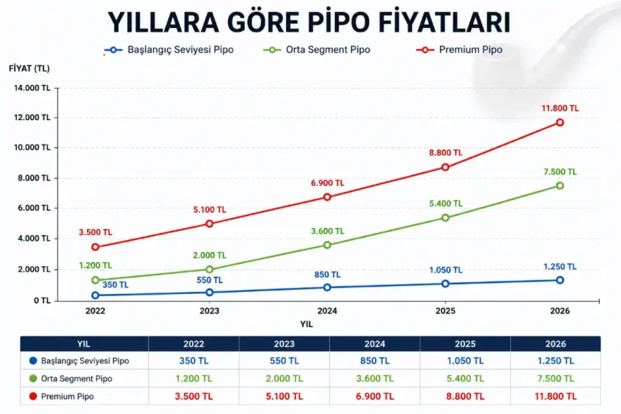 Yıllara Göre Pipo Fiyatları