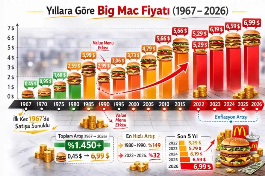 1967’den 2026’ya Big Mac Fiyat Artışı