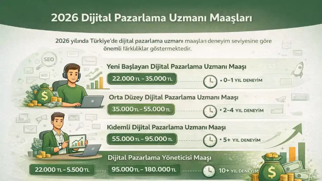 Dijital Pazarlama Uzmanı Maaşları 2026