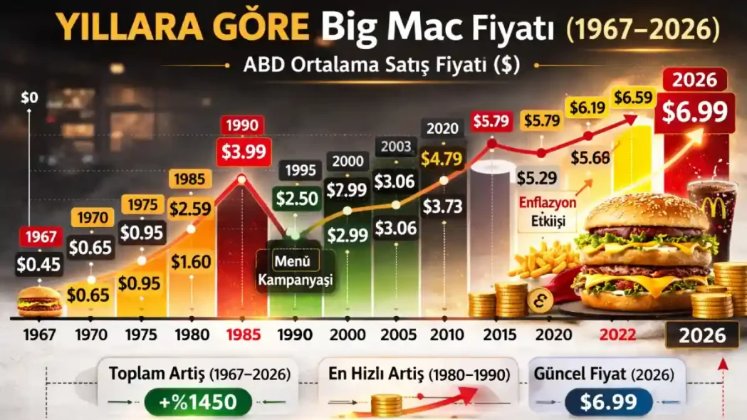 Yıllara Göre Big Mac Fiyatı