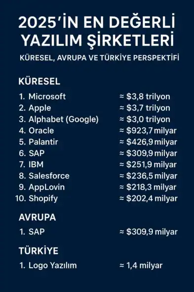 En Değerli Yazılım Şirketleri 2025