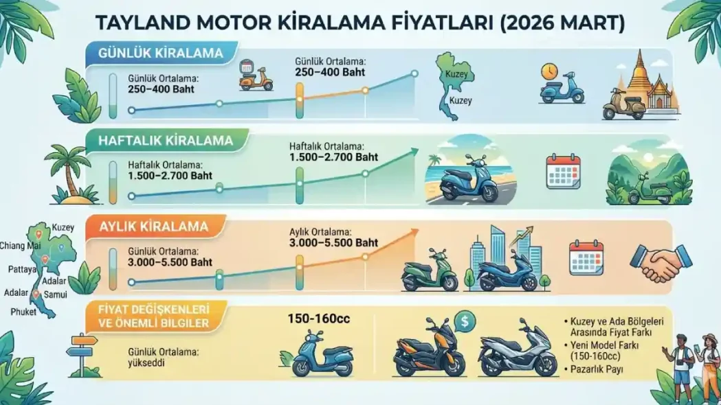 Tayland Motor Kiralama Fiyatları