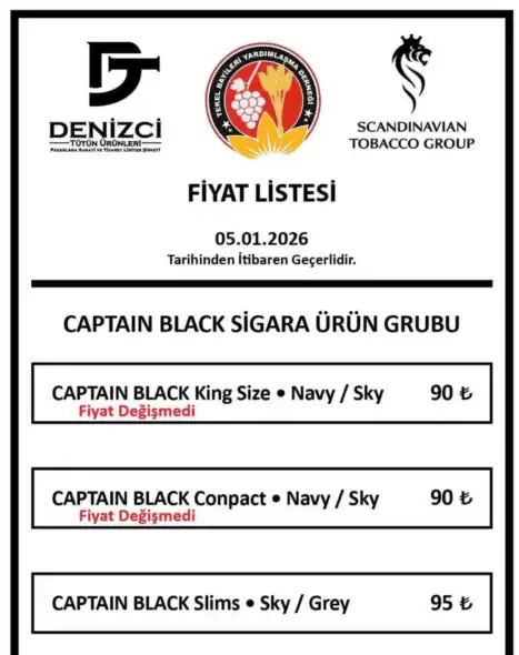 Captain Black Sigara Fiyatları