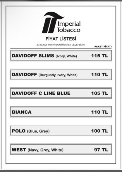 impreial tobacco fiyat listesi 2026