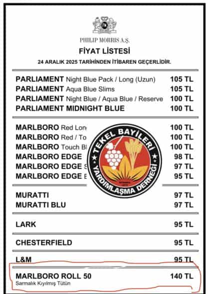 Philip Morris Sigara Fiyatları