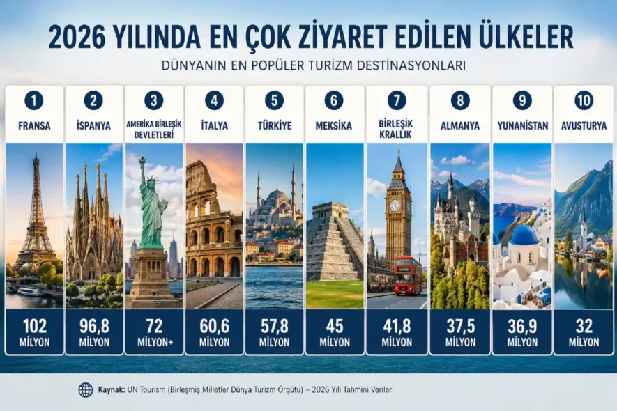 2026 Yılında En Çok Ziyaret Edilen Ülkeler