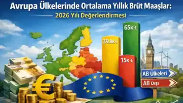 Avrupa Birliği'nde Ortalama Yıllık Maaşlar