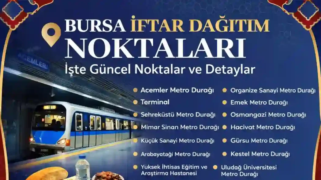 Bursa İftar Dağıtım Noktaları 2026