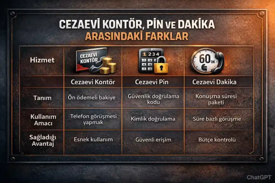 Cezaevi Kontör Karşılaştırması