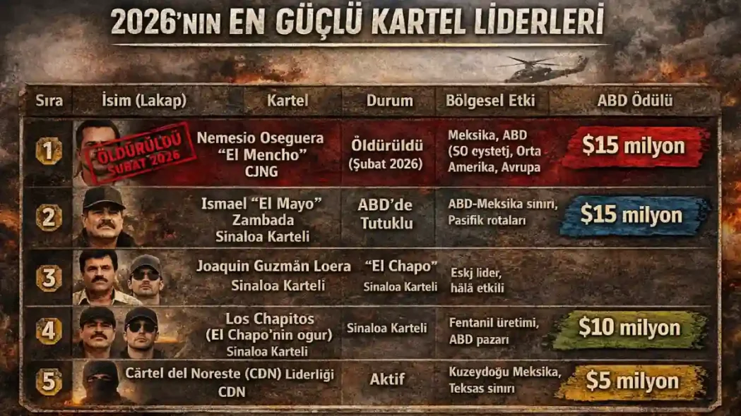 En Güçlü Kartel Liderleri 2026