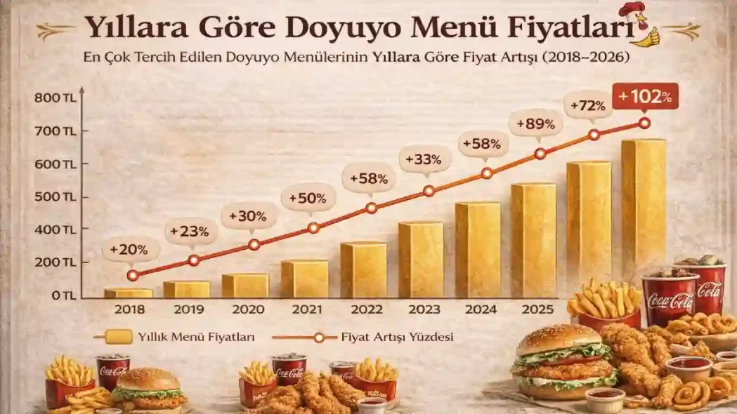 Yıllara Göre Doyuyo Menü Fiyatları