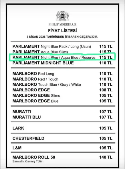 Philips Morris Sigara Fiyatları