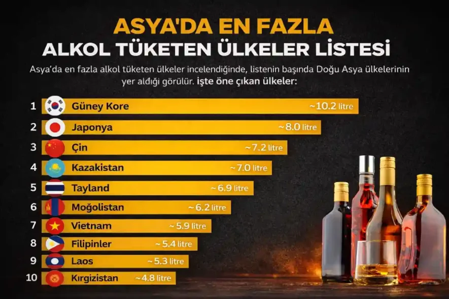 Asya’da En Fazla Alkol Tüketen Ülkeler