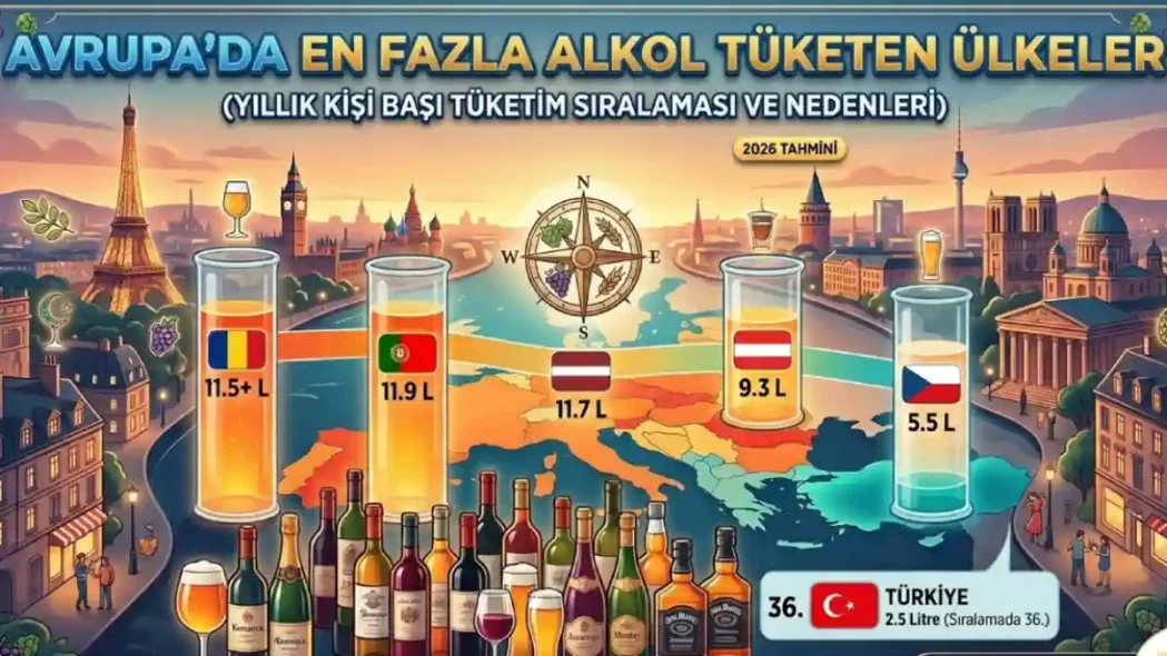 Avrupa'da En Fazla Alkol Tüketen Ülkeler