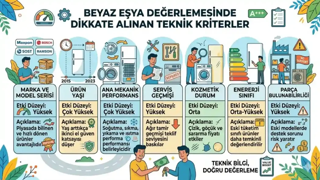 Beyaz Eşya Değerlemesinde Dikkate Alınan Teknik Kriterler