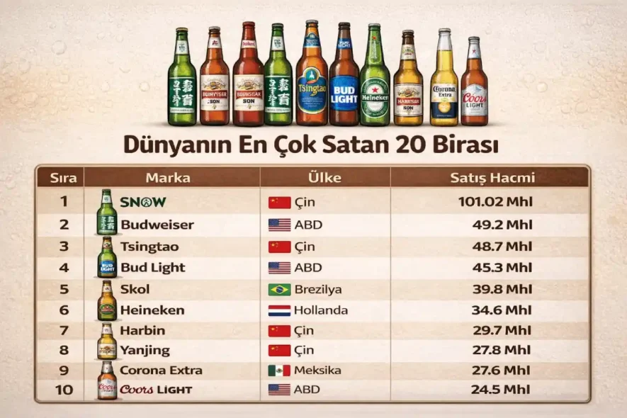 Dünyanın En Çok Satan Biraları