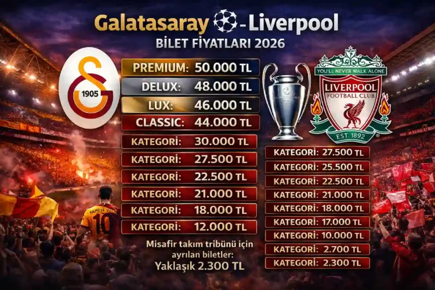Galatasaray - Liverpool Bilet Fiyatları