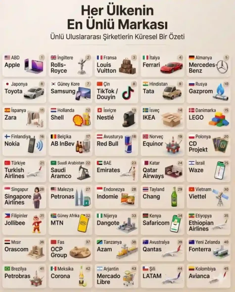 Her Ülkenin En Ünlü Markası