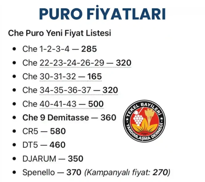 Güncel Puro Fiyatları