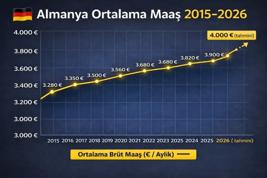 Yıllara Göre Almanya'da Ortalama Maaş