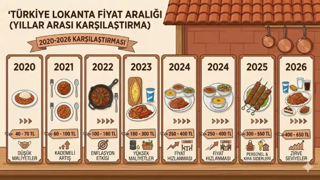 Yıllara Göre Lokanta Fiyatları