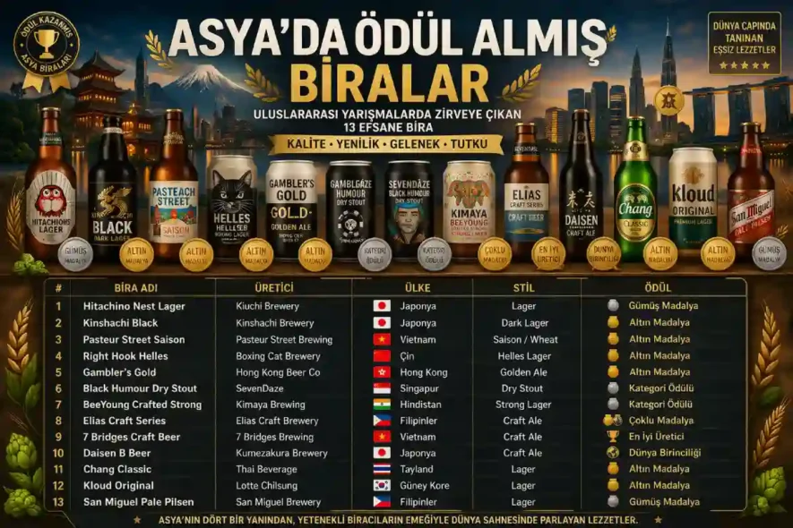 Asya'da ödül kazanan biralar